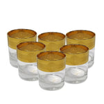 Load image into Gallery viewer, Additions Home Hand Crafted Gold Decorated Glasses (Set Of 6)
