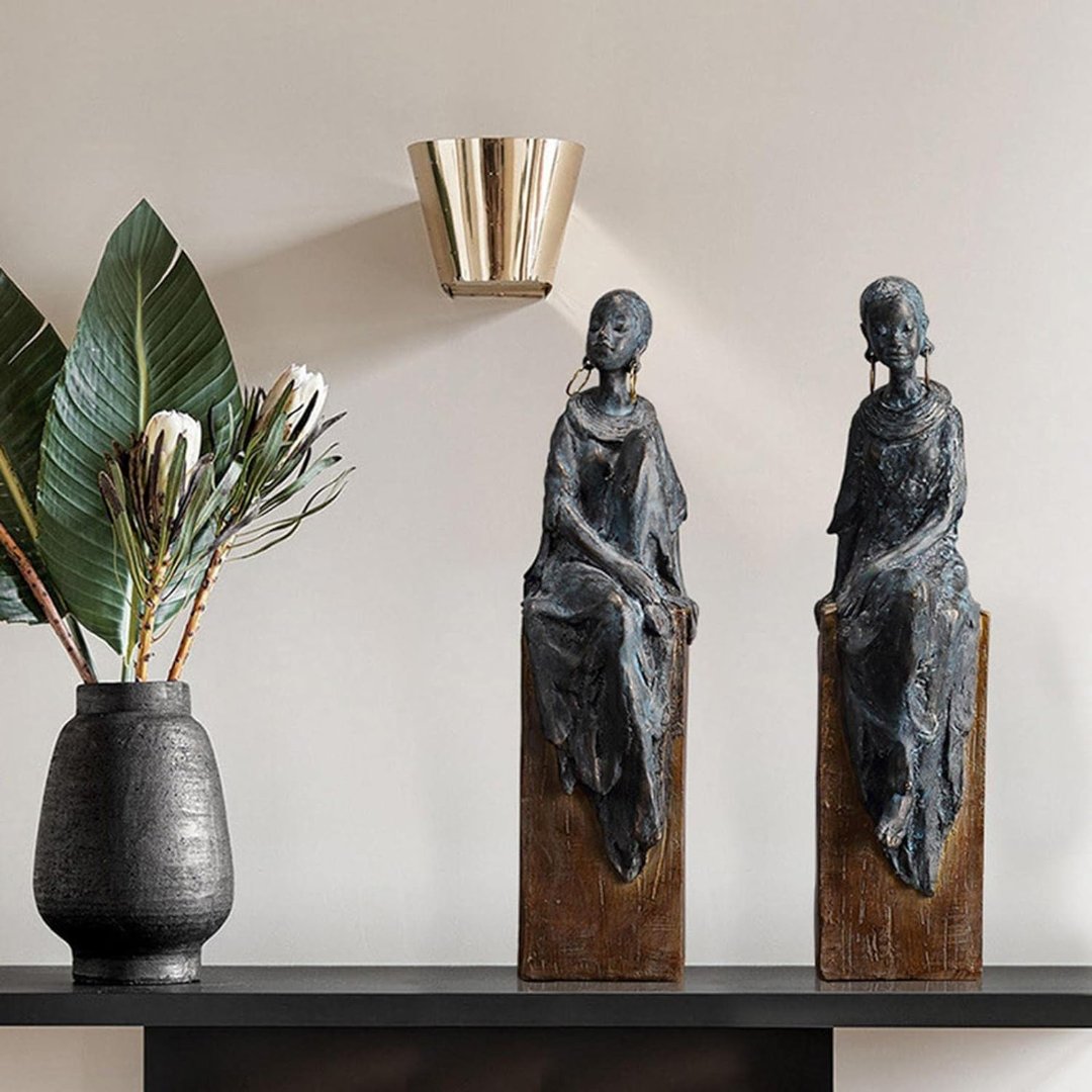 African Statues Figurine Women Figure
