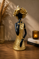 Load image into Gallery viewer, Elegant Golden Lady Sculpture – Premium Resin Decorative Showpiece | Modern Luxury Home Décor