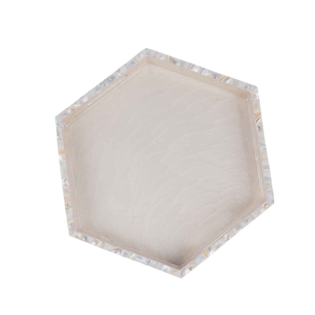 Mother of pearl hexagon tray