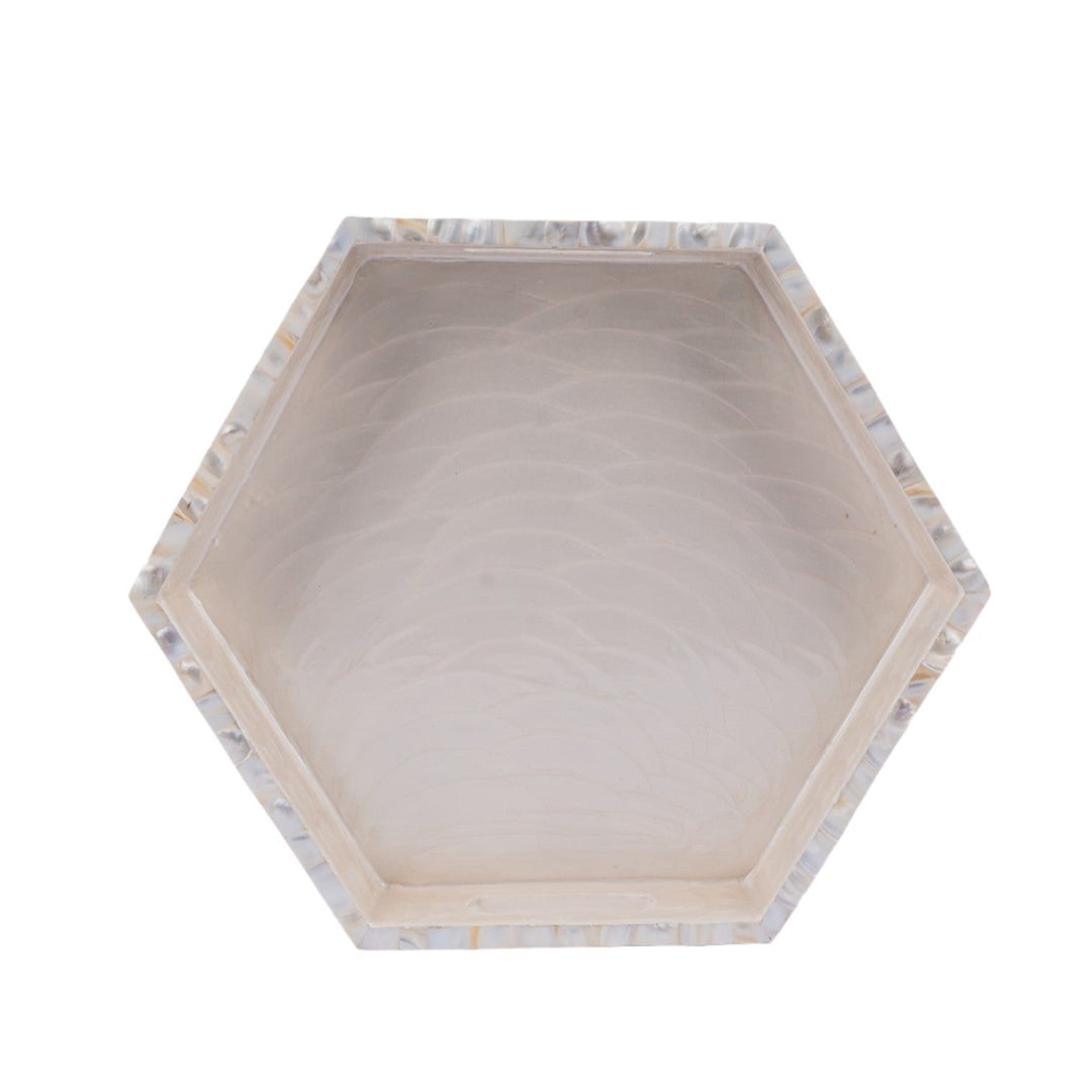 Mother of Pearl Hexagon Tray