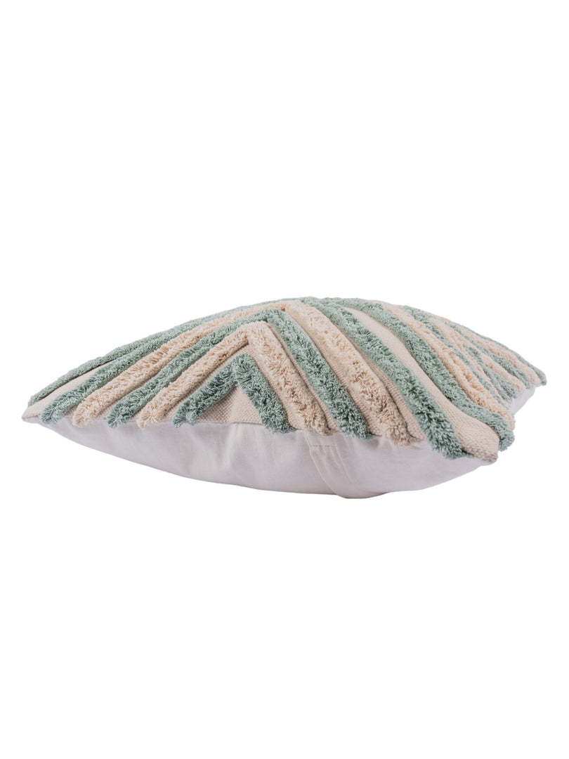 Soft Green Moroccan Tufted Cushion Cover