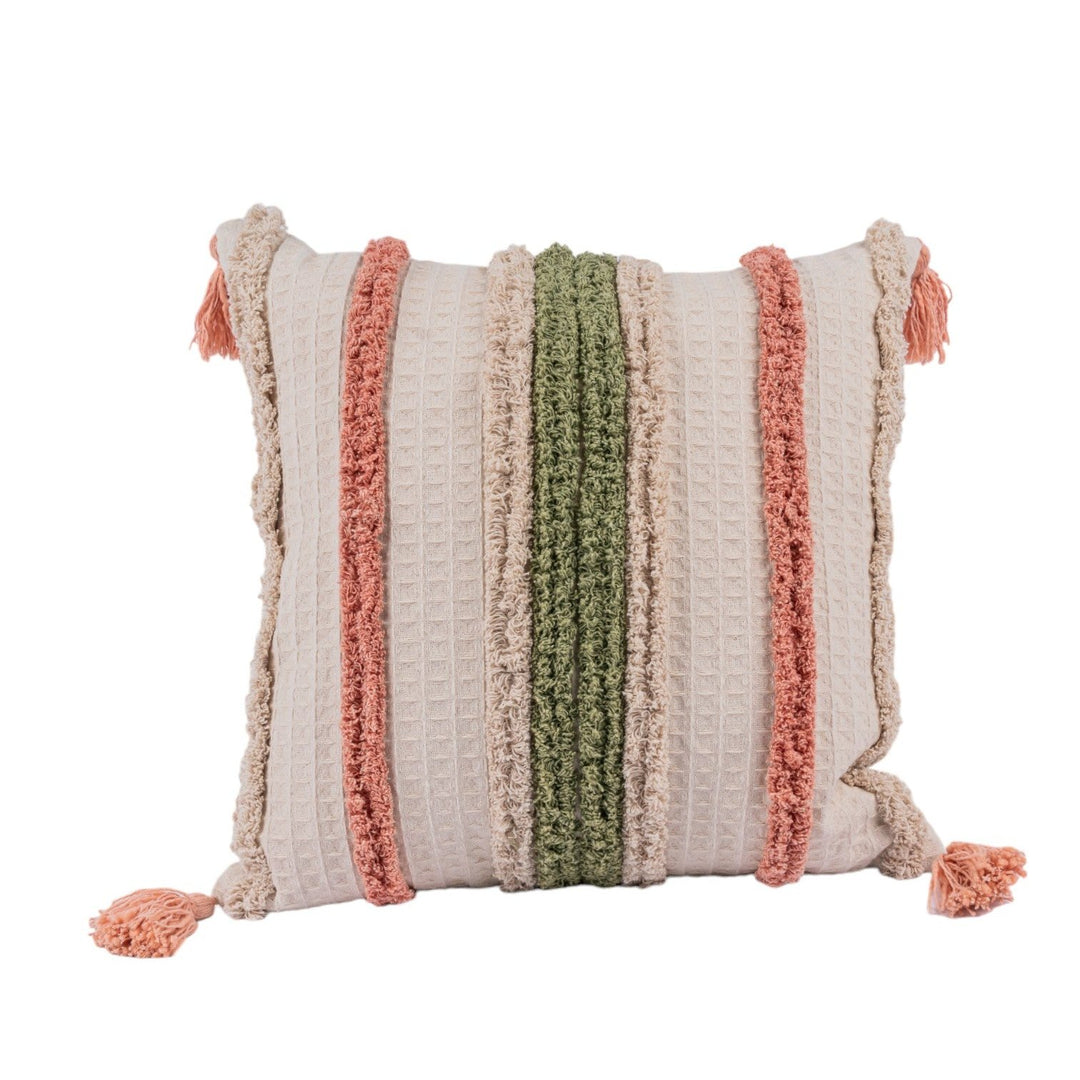 Tufted Striped Cushion Cover