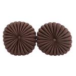 Load image into Gallery viewer, Round Decorative Pillow Brown (Set of 2)