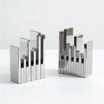 Load image into Gallery viewer, Silver Crystal Bookends