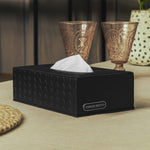 Load image into Gallery viewer, RA Luxurious Black Leather Tissue Box