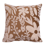 Load image into Gallery viewer, Floral Hue Cushion Cover Golden (Set Of Two)