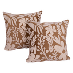 Load image into Gallery viewer, Floral Hue Cushion Cover Golden (Set Of Two)