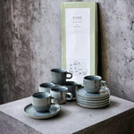 Load image into Gallery viewer, Dazzle Living Earthy Elegance Stoneware Cup & Saucer Set (Set Of 6)