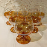 Load image into Gallery viewer, vintage amber brandy glasses (Set of 6)
