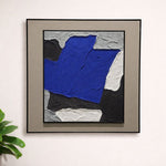 Load image into Gallery viewer, Abstract Blue Texture Wall Art with Frame