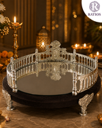 Load image into Gallery viewer, Royal Silver Mirrored Decorative Tray