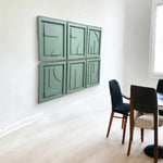 Load image into Gallery viewer, ABSTRACT GREEN WALL ART (SET OF 6)