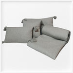 Load image into Gallery viewer, RA Grey Cotton King-Size Bedspread with Pillow covers