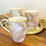 Load image into Gallery viewer, Porcelain Mug With Marble Effect (Set Of 4)