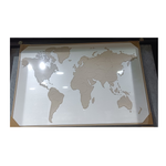 Load image into Gallery viewer, Minimal World Map Wall Art – Modern Office & Home Décor