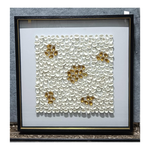 Load image into Gallery viewer, Golden Shell Abstract Wall Frame – Handcrafted Textured Art