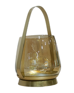 Load image into Gallery viewer, Amber Glass Lantern Table Lamp – Modern Luxury Decor Light