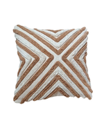 Load image into Gallery viewer, Modern Boho Textured Cotton Cushion Cover – Geometric Chevron Design