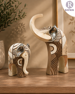 Load image into Gallery viewer, Sculptural Elephant Decorative Figurines – Set of 2