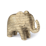 Load image into Gallery viewer, Textured Golden Elephant Decor Showpiece