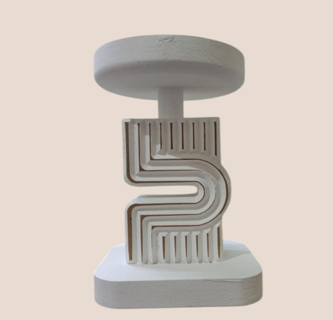 "Modern Geometric Accent Candle Holder
