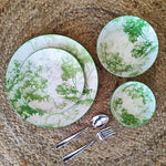 Load image into Gallery viewer, Toile de Jouy Green Porcelain Dinner Set 25 PCS