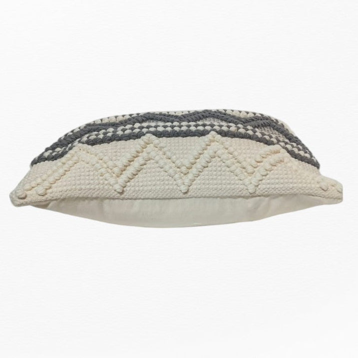RA Knitted Cushion Cover - Grey