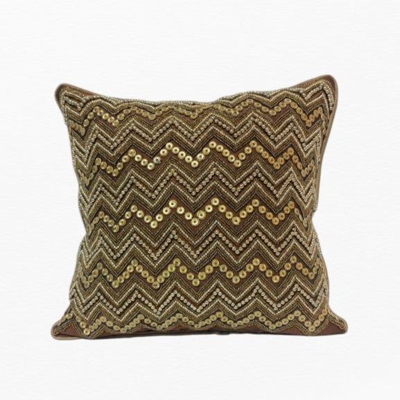Brown & Gold Cushion Cover