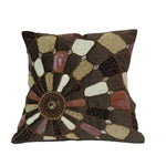 Load image into Gallery viewer, RA Brown Embroied Cushion Cover