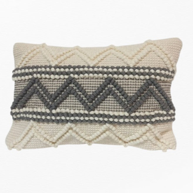 RA Knitted Cushion Cover - Grey