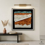 Load image into Gallery viewer, Modern 3D Abstract Wall Art – Multicolor Textured Wave & Circle Design