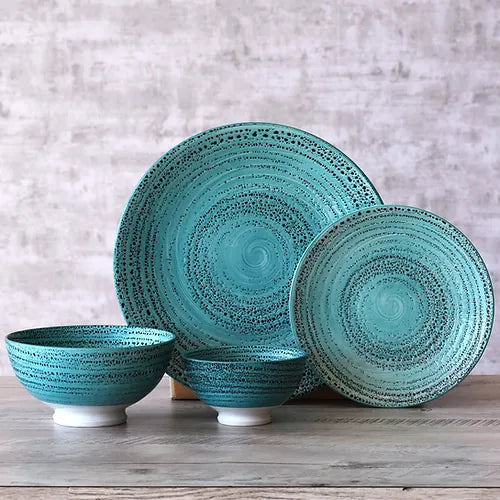 Scuba Turquoise Porcelain Dinner Set 25 PCS