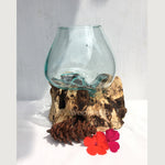 Load image into Gallery viewer, Hand Blown Molten Glass Candle Holder
