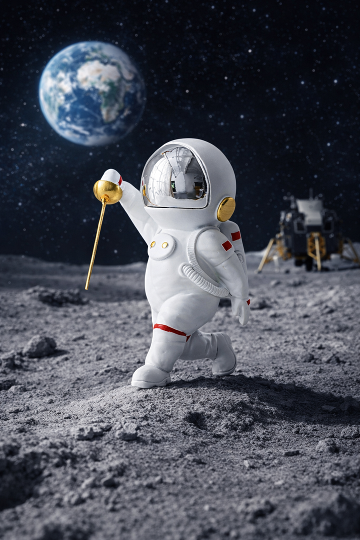 RA Modern Fencing Astronaut Statue