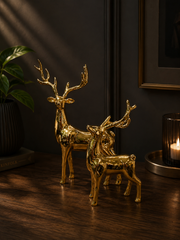 Luxe Gold Deer Figurine Set – Premium Decorative Sculptures