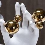 Load image into Gallery viewer, Resin White Hand with Golden Balls
