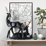 Load image into Gallery viewer, Geometric Deer Resin Statue (Set Of 2)
