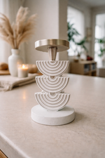 Load image into Gallery viewer, Elegant Stacked Arc Candle Holder