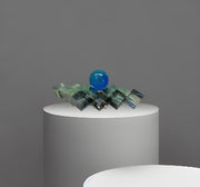 RA Grey & Blue Glass Molati Sculpture