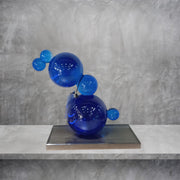 RA Blue Glass Bubble Sculpture