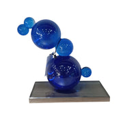 RA Blue Glass Bubble Sculpture