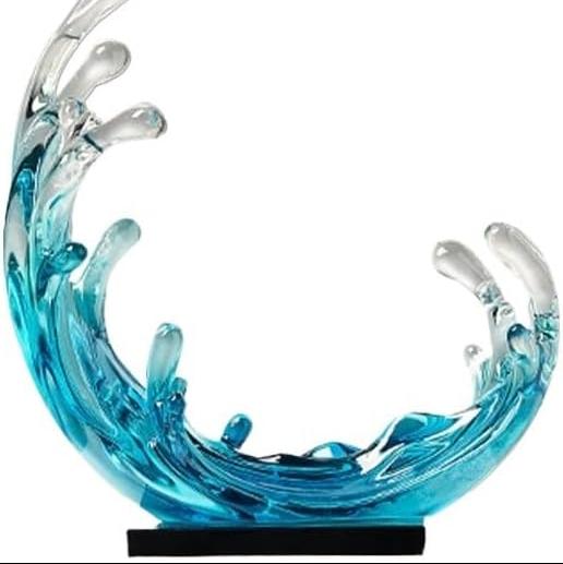 Resin Wave Abstract Sculpture (Large)