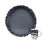 Load image into Gallery viewer, Mother of pearl Tray Black Colour
