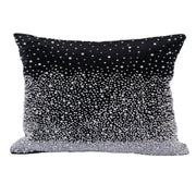 Black White Pearl Beaded Pillow Cover