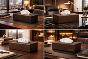 Brown Luxury Tissue Box Decor