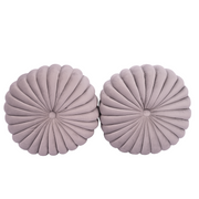 Round  Decorative Pillow White (Set of 2)