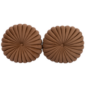 Round  Decorative Pillow Light  Brown (Set of 2)