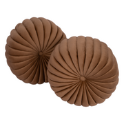 Round  Decorative Pillow Light  Brown (Set of 2)