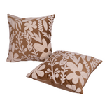 Load image into Gallery viewer, Floral Hue Cushion Cover Golden (Set Of Two)
